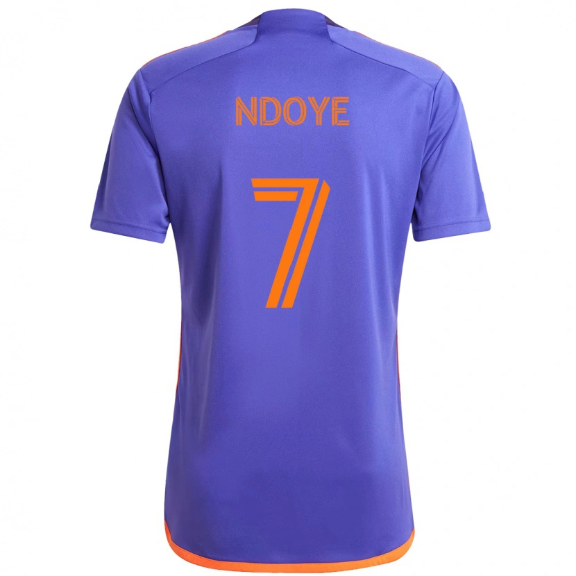 Danxen Criança Camisola Papa Ndoye #7 Roxo Laranja Alternativa 2025/26 Camisa Brasil