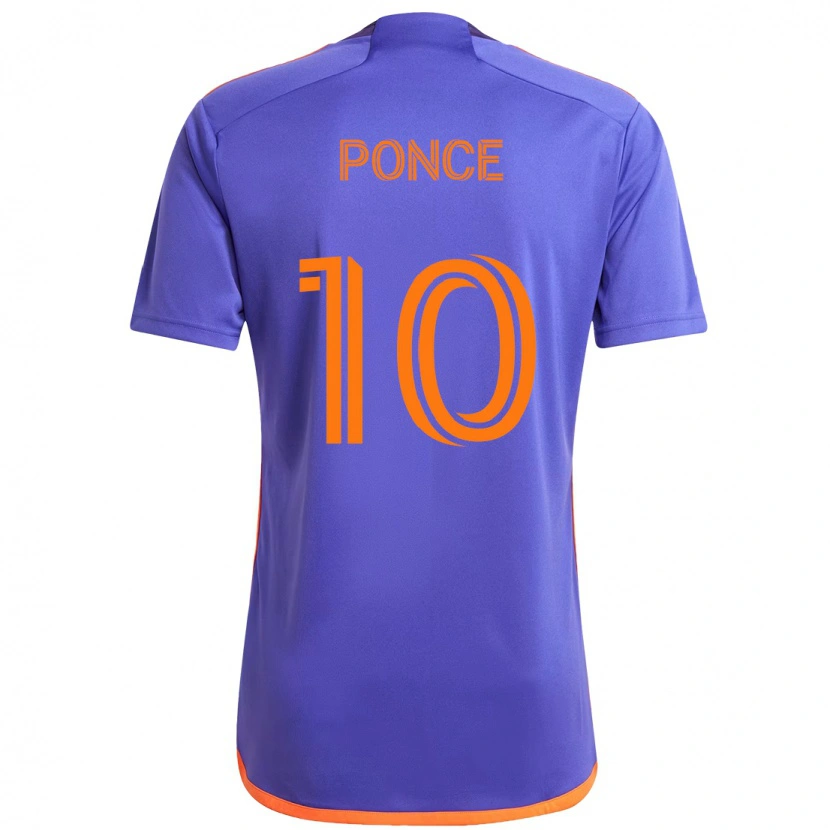 Danxen Criança Camisola Ezequiel Ponce #10 Roxo Laranja Alternativa 2025/26 Camisa Brasil