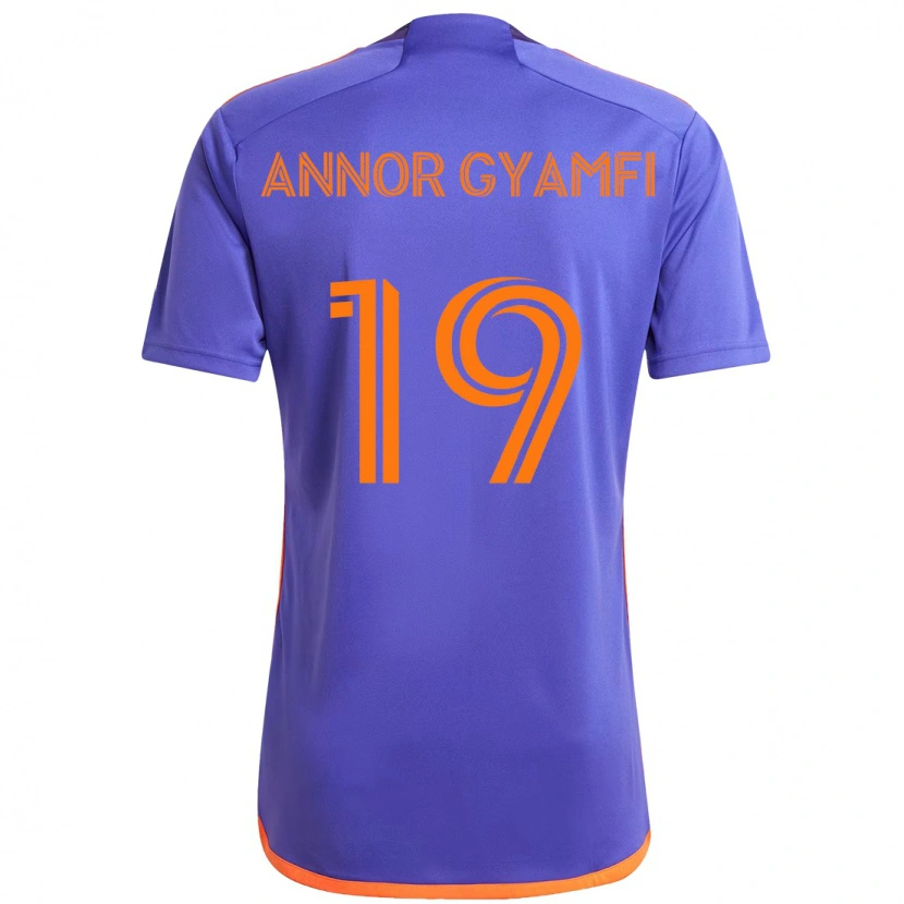 Danxen Criança Camisola Stephen Annor Gyamfi #19 Roxo Laranja Alternativa 2025/26 Camisa Brasil