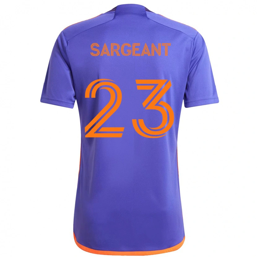 Danxen Criança Camisola Kieran Sargeant #23 Roxo Laranja Alternativa 2025/26 Camisa Brasil