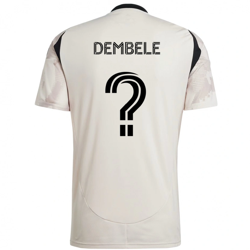 Danxen Criança Camisola Malick Dembele #0 Bege Preto Alternativa 2025/26 Camisa Brasil