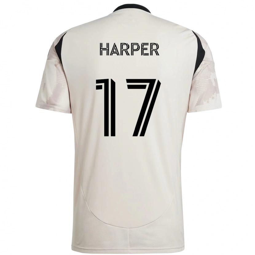 Danxen Criança Camisola Cameron Harper #17 Bege Preto Alternativa 2025/26 Camisa Brasil