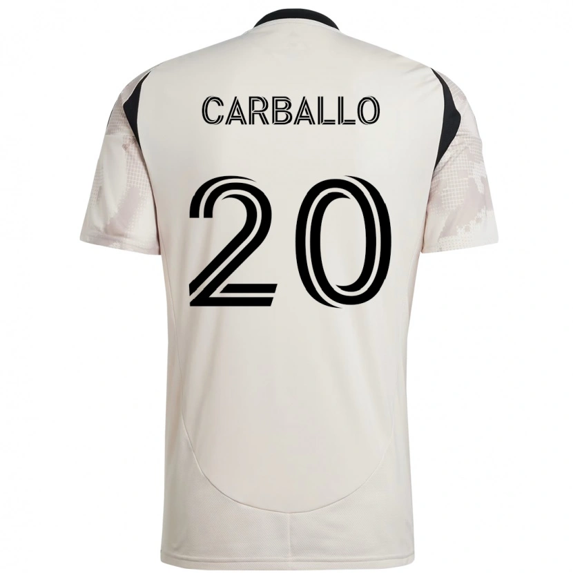 Danxen Criança Camisola Felipe Carballo #20 Bege Preto Alternativa 2025/26 Camisa Brasil