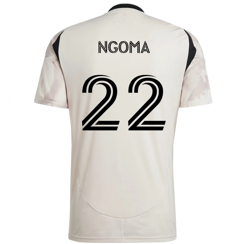 Danxen Criança Camisola Serge Ngoma Jr. #22 Bege Preto Alternativa 2025/26 Camisa Brasil