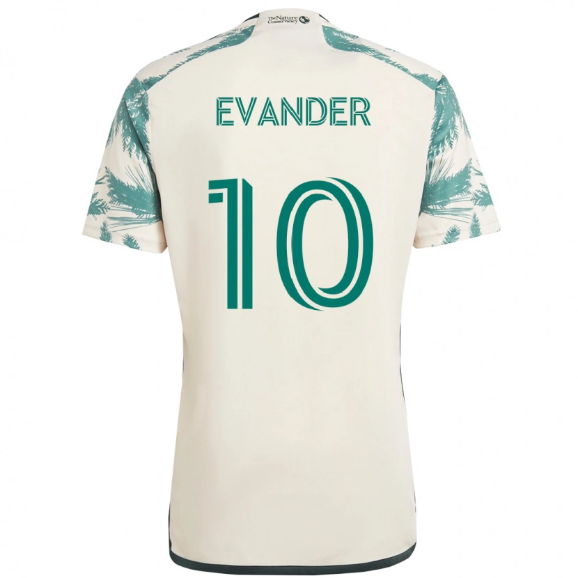 Danxen Criança Camisola Evander #10 Bege Verde Alternativa 2025/26 Camisa Brasil