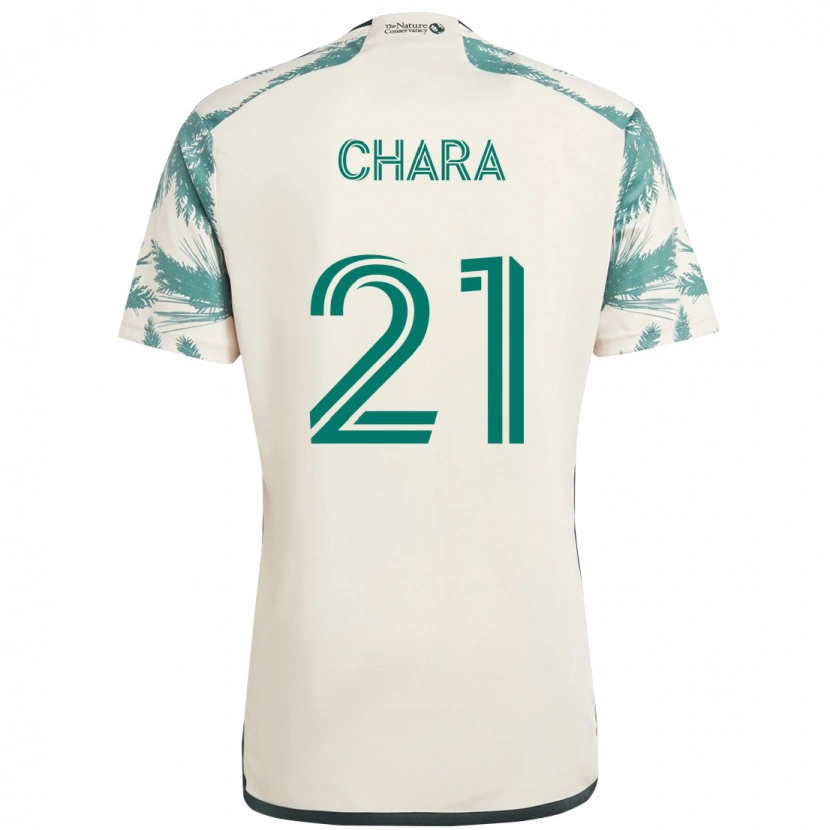 Danxen Criança Camisola Diego Chará #21 Bege Verde Alternativa 2025/26 Camisa Brasil