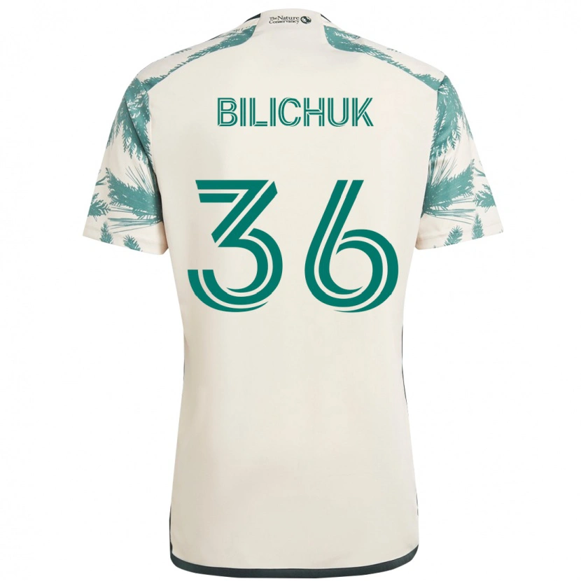 Danxen Criança Camisola Ryan Bilichuk #36 Bege Verde Alternativa 2025/26 Camisa Brasil