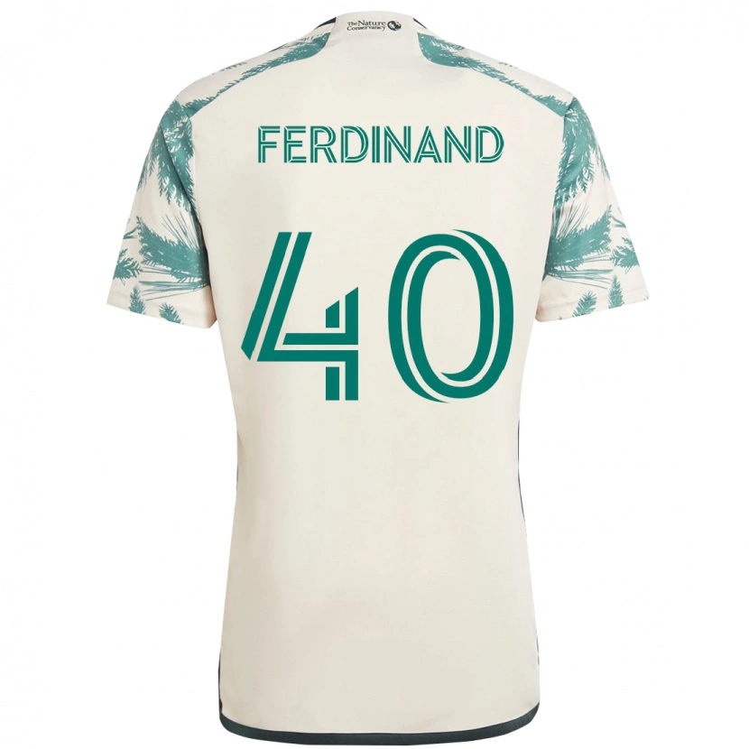 Danxen Criança Camisola Keesean Ferdinand #40 Bege Verde Alternativa 2025/26 Camisa Brasil
