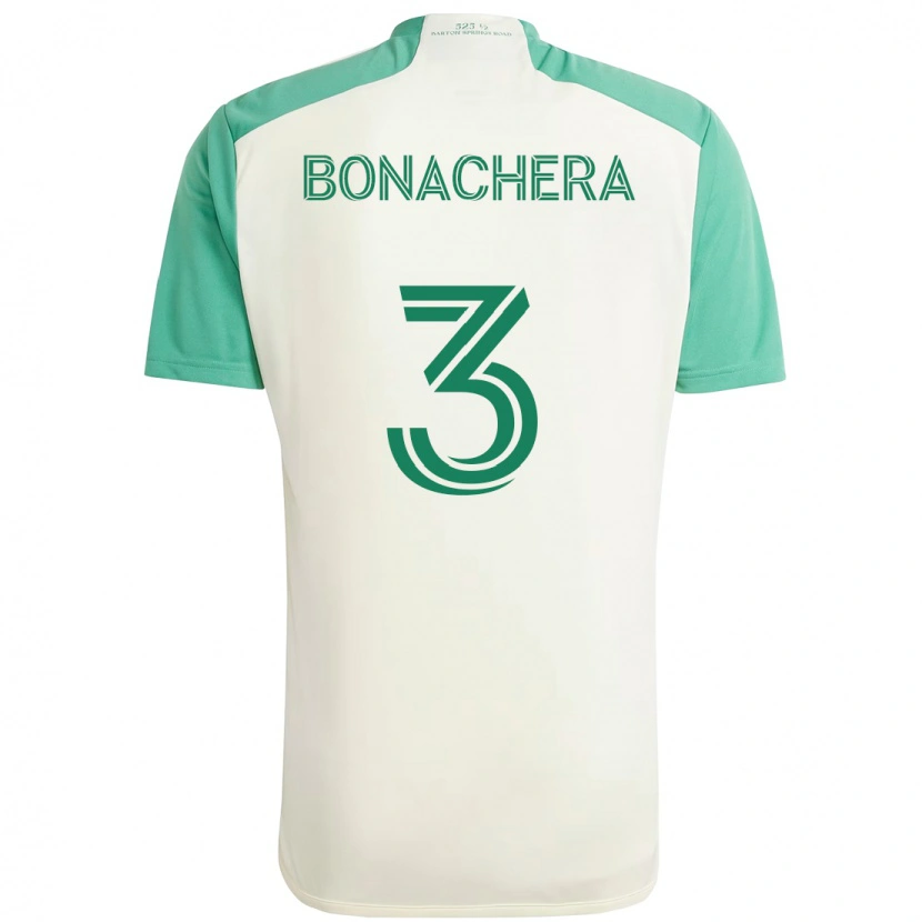 Danxen Criança Camisola Rubén Bonachera #3 Branco Verde Alternativa 2025/26 Camisa Brasil