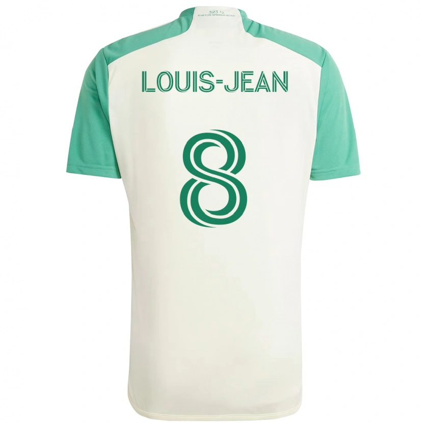 Danxen Criança Camisola Steeve Louis-Jean #8 Branco Verde Alternativa 2025/26 Camisa Brasil