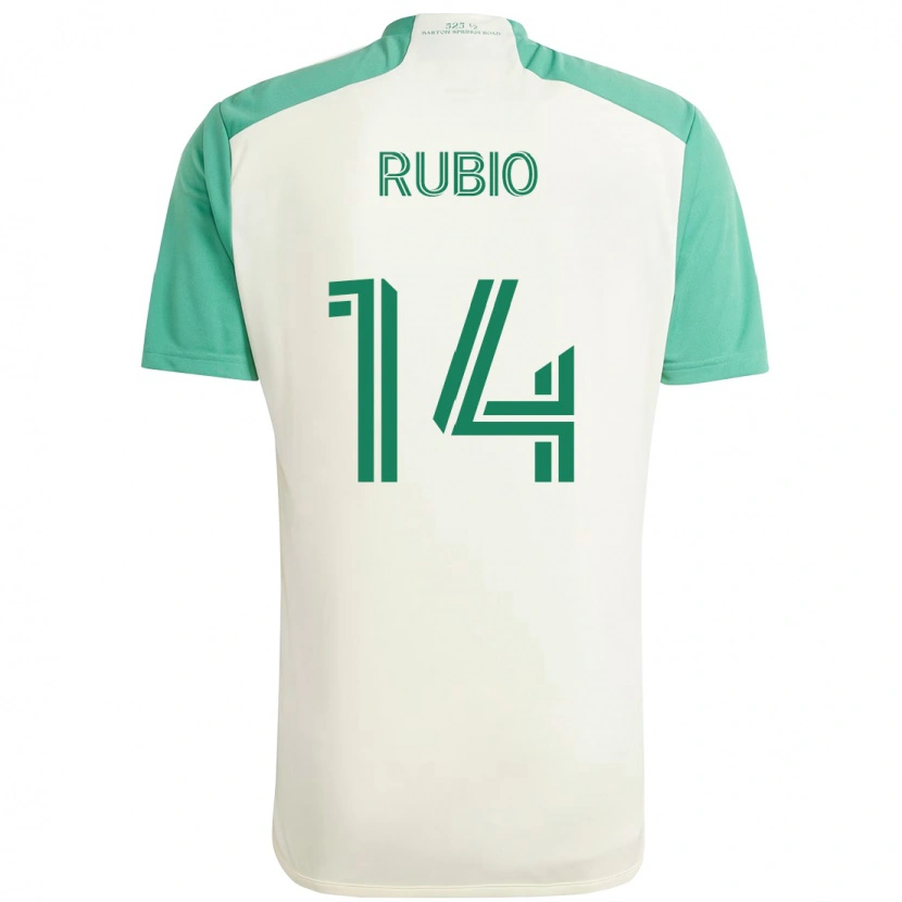 Danxen Criança Camisola Diego Rubio #14 Branco Verde Alternativa 2025/26 Camisa Brasil