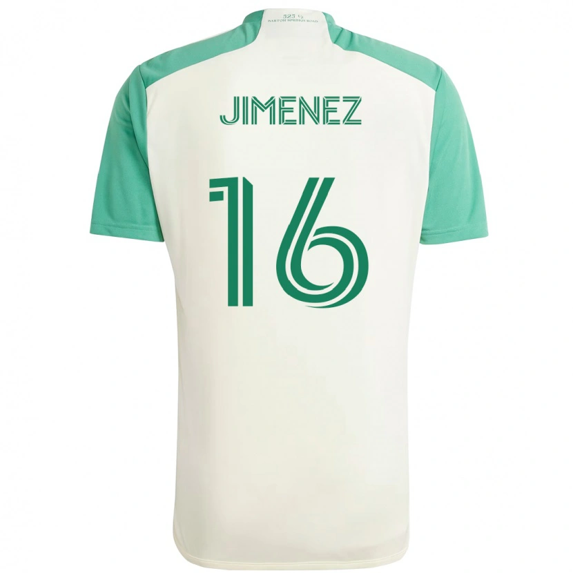 Danxen Criança Camisola Héctor Jiménez #16 Branco Verde Alternativa 2025/26 Camisa Brasil
