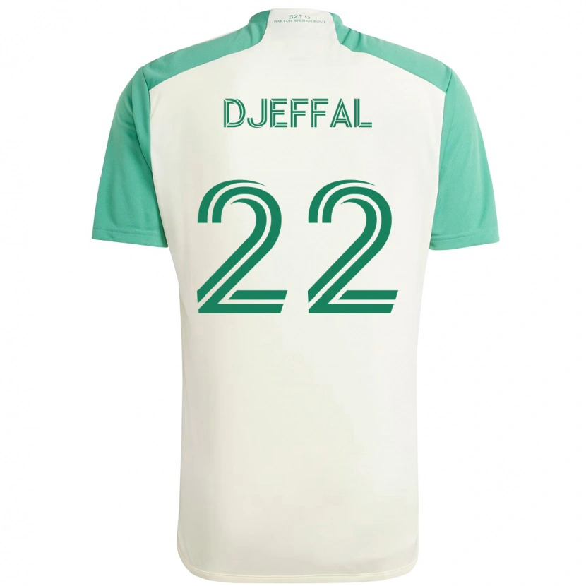 Danxen Criança Camisola Sofiane Djeffal #22 Branco Verde Alternativa 2025/26 Camisa Brasil