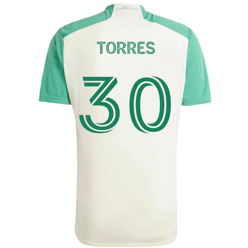 Danxen Criança Camisola Ervin Torres #30 Branco Verde Alternativa 2025/26 Camisa Brasil