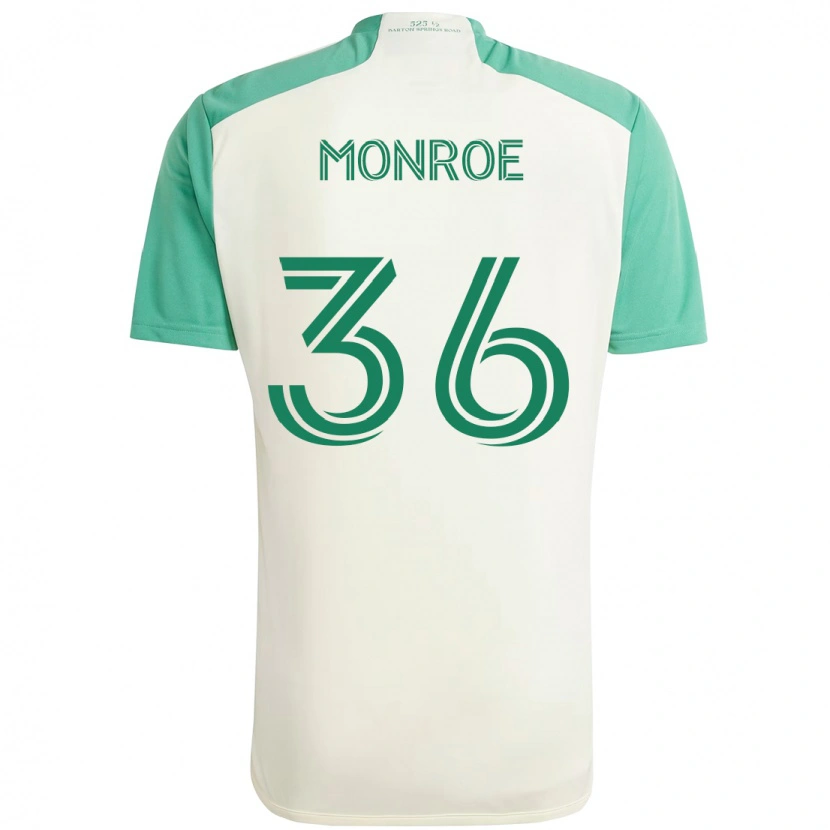 Danxen Criança Camisola Greg Monroe #36 Branco Verde Alternativa 2025/26 Camisa Brasil