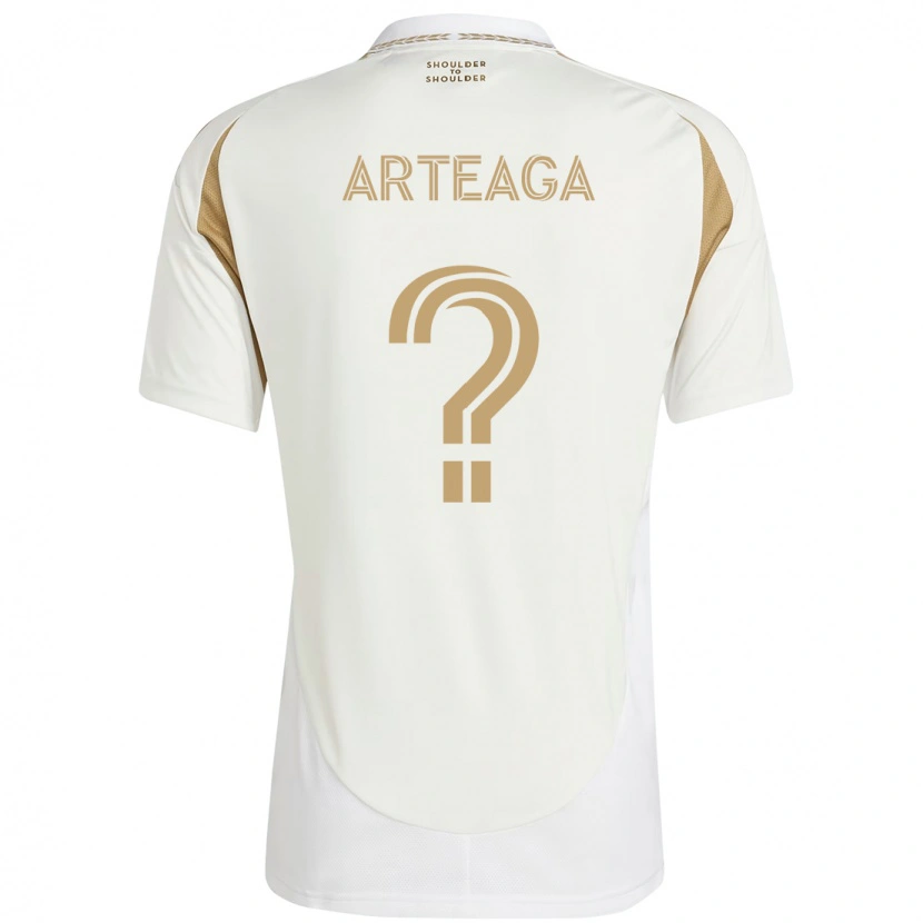 Danxen Criança Camisola James Arteaga #0 Branco Castanho Alternativa 2025/26 Camisa Brasil