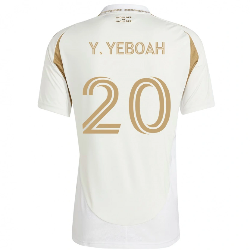 Danxen Criança Camisola Yaw Yeboah #20 Branco Castanho Alternativa 2025/26 Camisa Brasil