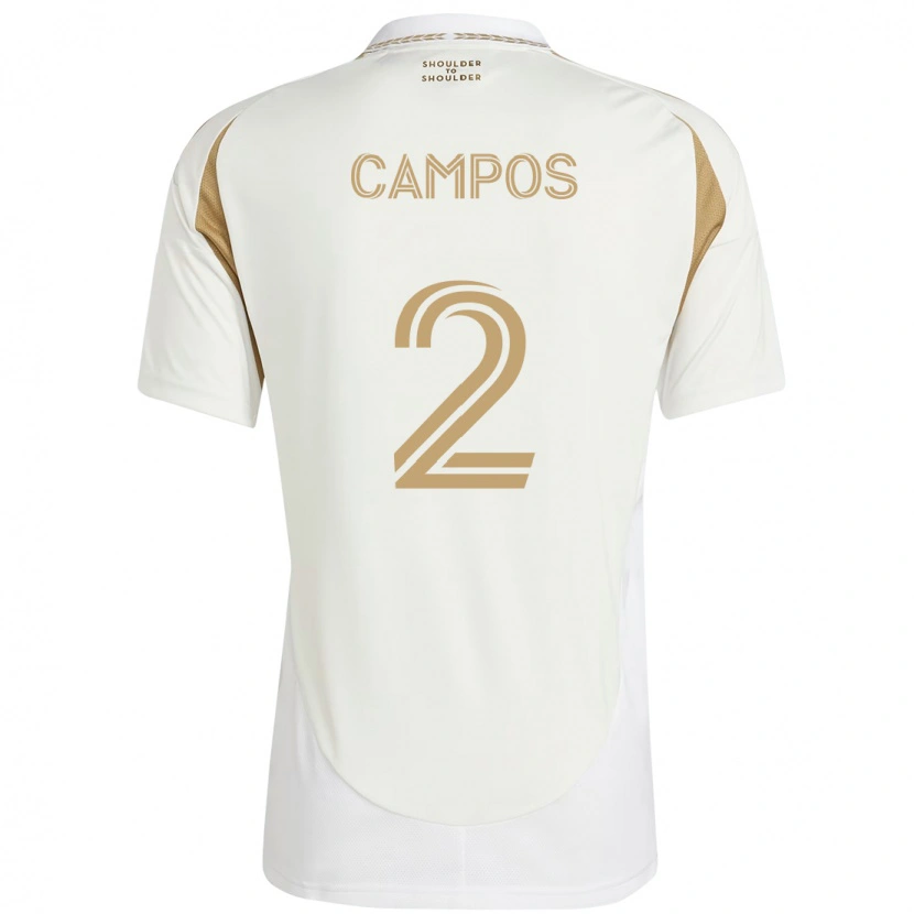 Danxen Criança Camisola Omar Campos #2 Branco Castanho Alternativa 2025/26 Camisa Brasil