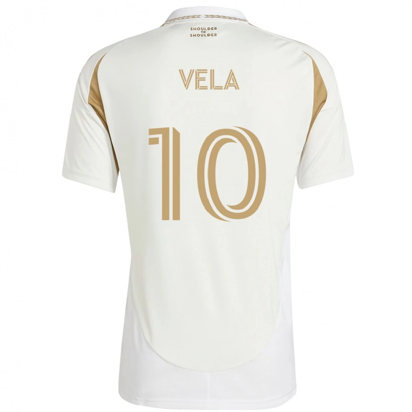 Danxen Criança Camisola Carlos Vela #10 Branco Castanho Alternativa 2025/26 Camisa Brasil