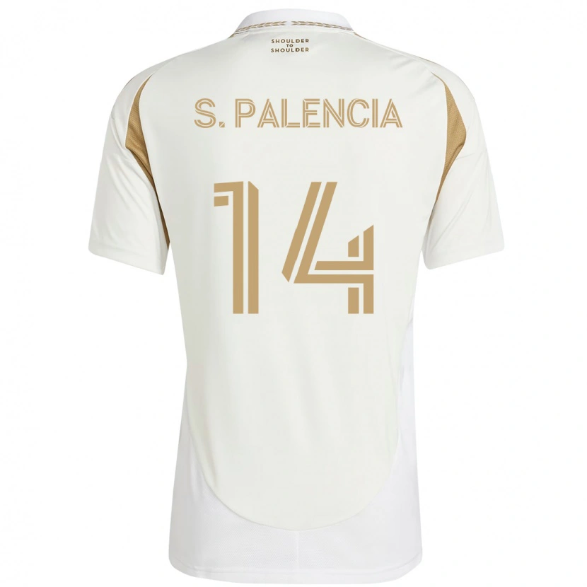 Danxen Criança Camisola Sergi Palencia #14 Branco Castanho Alternativa 2025/26 Camisa Brasil