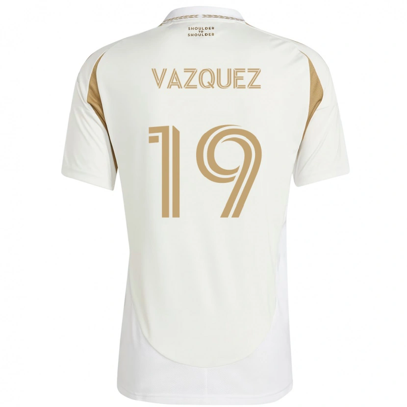 Danxen Criança Camisola Favian Vazquez #19 Branco Castanho Alternativa 2025/26 Camisa Brasil