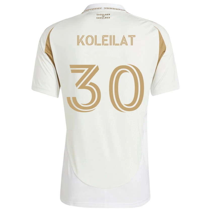 Danxen Criança Camisola Jassem Koleilat #30 Branco Castanho Alternativa 2025/26 Camisa Brasil