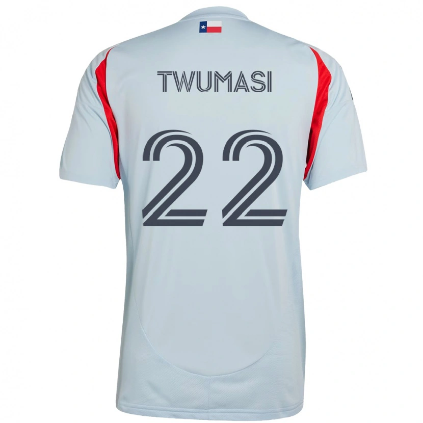 Danxen Criança Camisola Ema Twumasi #22 Azul Claro Vermelho Alternativa 2025/26 Camisa Brasil