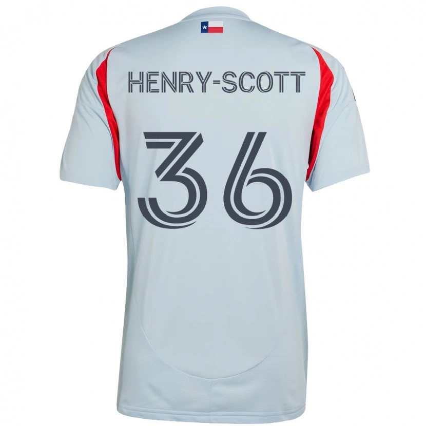 Danxen Criança Camisola Malik Henry-Scott #36 Azul Claro Vermelho Alternativa 2025/26 Camisa Brasil