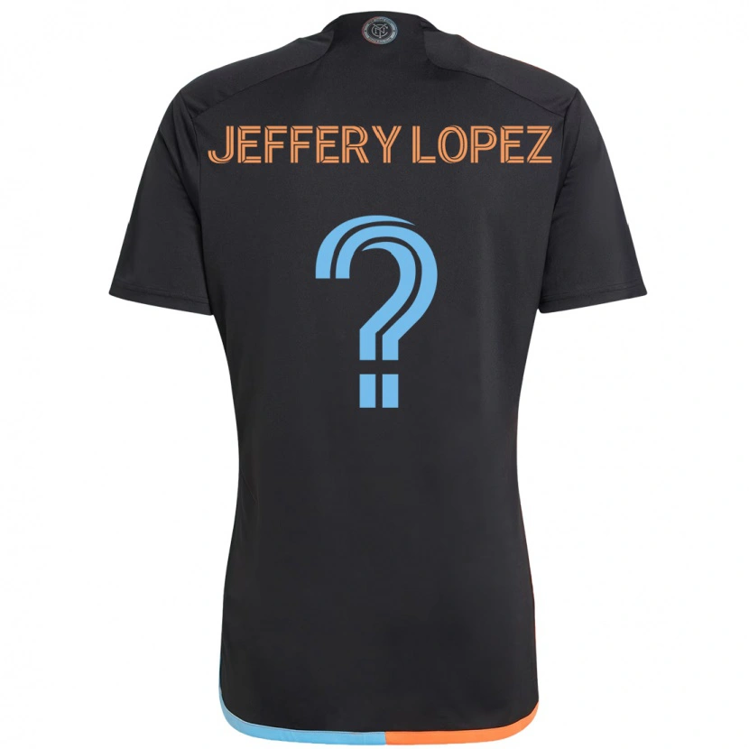 Danxen Criança Camisola Jeffery López #0 Preto Azul Laranja Alternativa 2025/26 Camisa Brasil