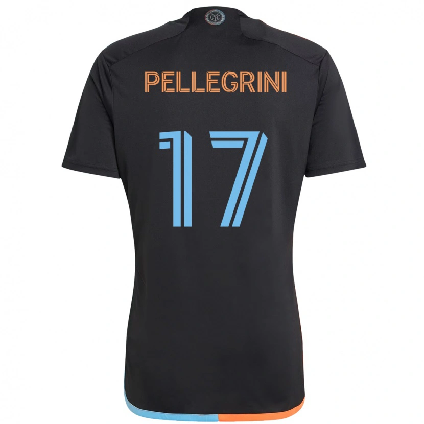 Danxen Criança Camisola Matías Pellegrini #17 Preto Azul Laranja Alternativa 2025/26 Camisa Brasil