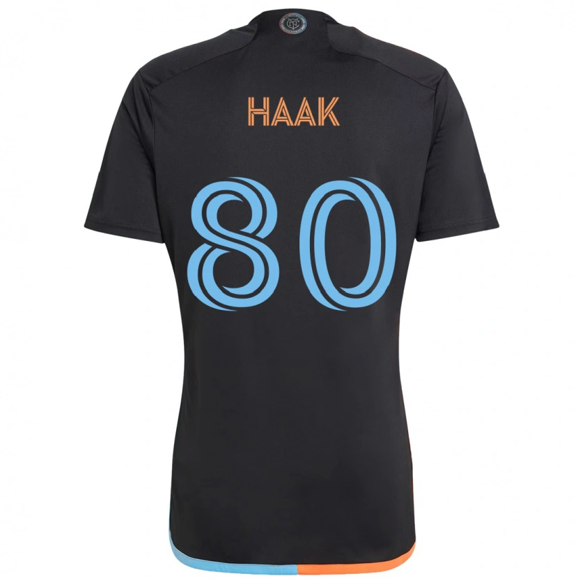 Danxen Criança Camisola Justin Haak #80 Preto Azul Laranja Alternativa 2025/26 Camisa Brasil