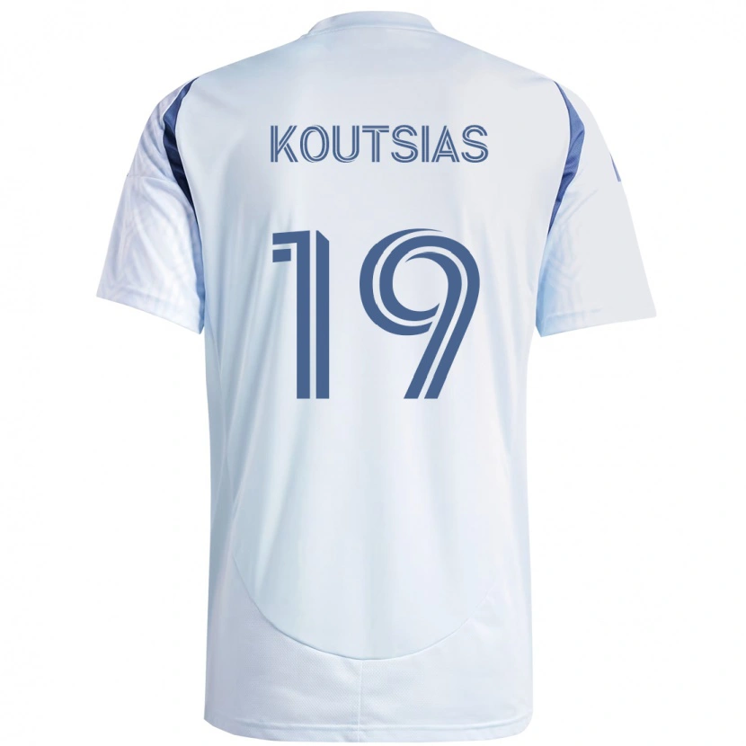 Danxen Criança Camisola Georgios Koutsias #19 Azul Celeste Claro Azul Alternativa 2025/26 Camisa Brasil