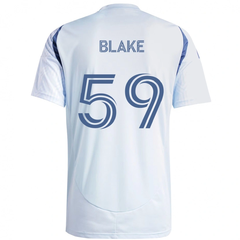 Danxen Criança Camisola Romain Blake #59 Azul Celeste Claro Azul Alternativa 2025/26 Camisa Brasil