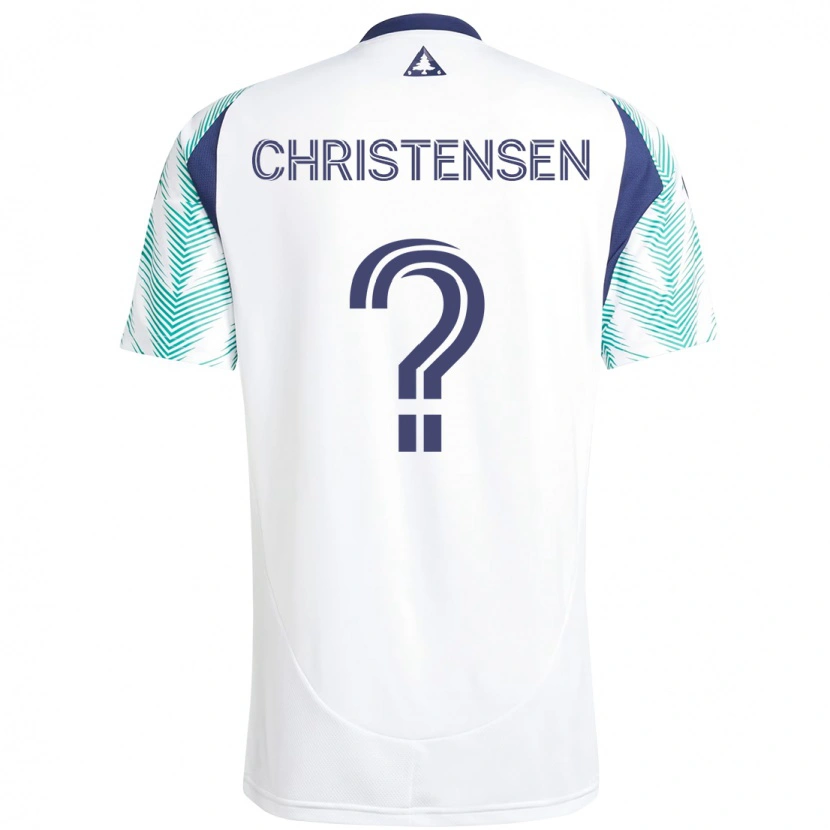 Danxen Criança Camisola Kevin Christensen #0 Branco Azul Alternativa 2025/26 Camisa Brasil