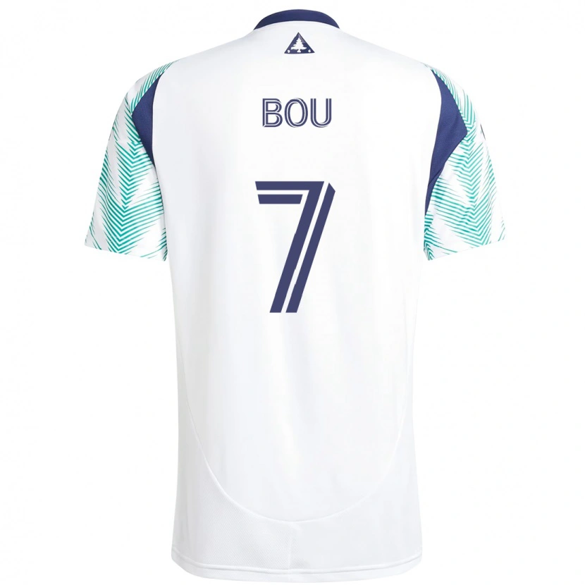 Danxen Criança Camisola Gustavo Bou #7 Branco Azul Alternativa 2025/26 Camisa Brasil