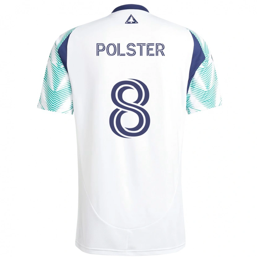 Danxen Criança Camisola Matt Polster #8 Branco Azul Alternativa 2025/26 Camisa Brasil