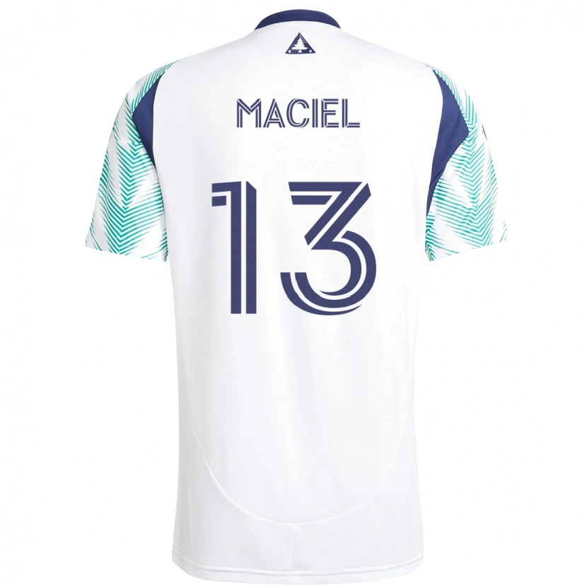 Danxen Criança Camisola Maciel #13 Branco Azul Alternativa 2025/26 Camisa Brasil