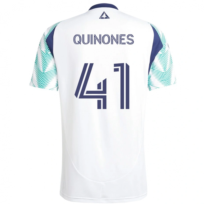 Danxen Criança Camisola Colby Quiñónes #41 Branco Azul Alternativa 2025/26 Camisa Brasil