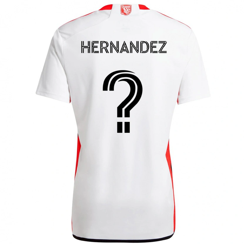 Danxen Criança Camisola Oliver Hernandez #0 Branco Vermelho Alternativa 2025/26 Camisa Brasil
