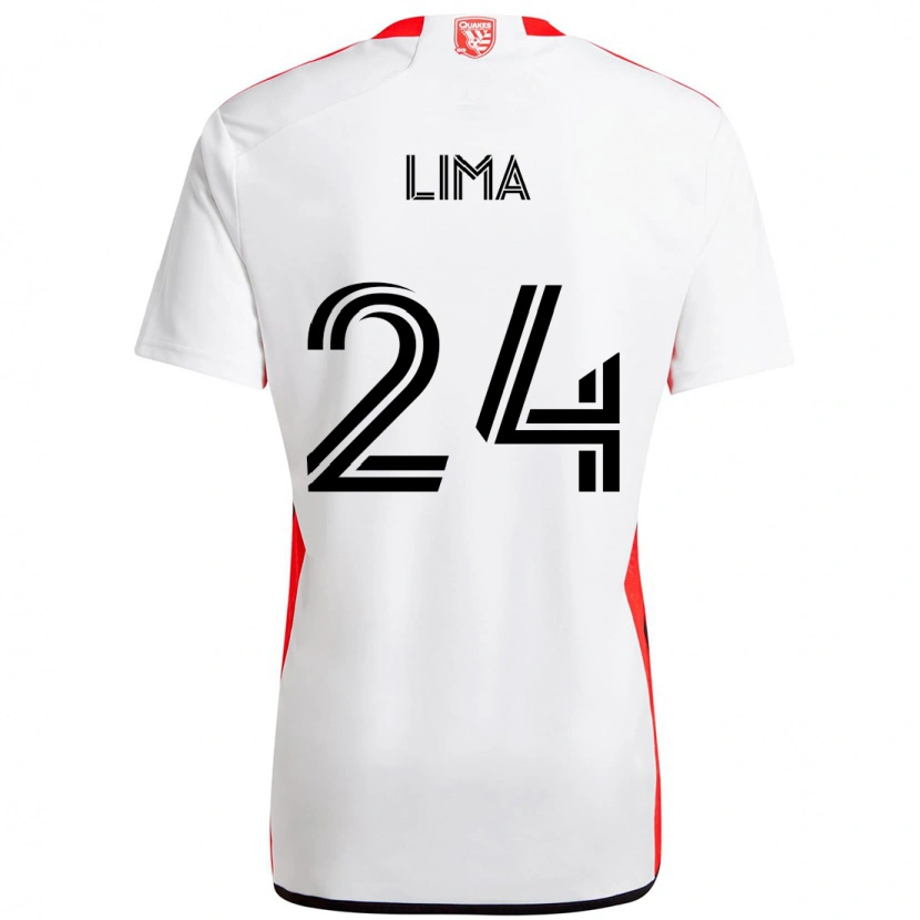 Danxen Criança Camisola Nick Lima #24 Branco Vermelho Alternativa 2025/26 Camisa Brasil