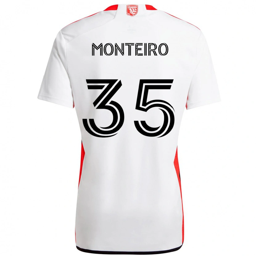 Danxen Criança Camisola Jamiro Monteiro #35 Branco Vermelho Alternativa 2025/26 Camisa Brasil