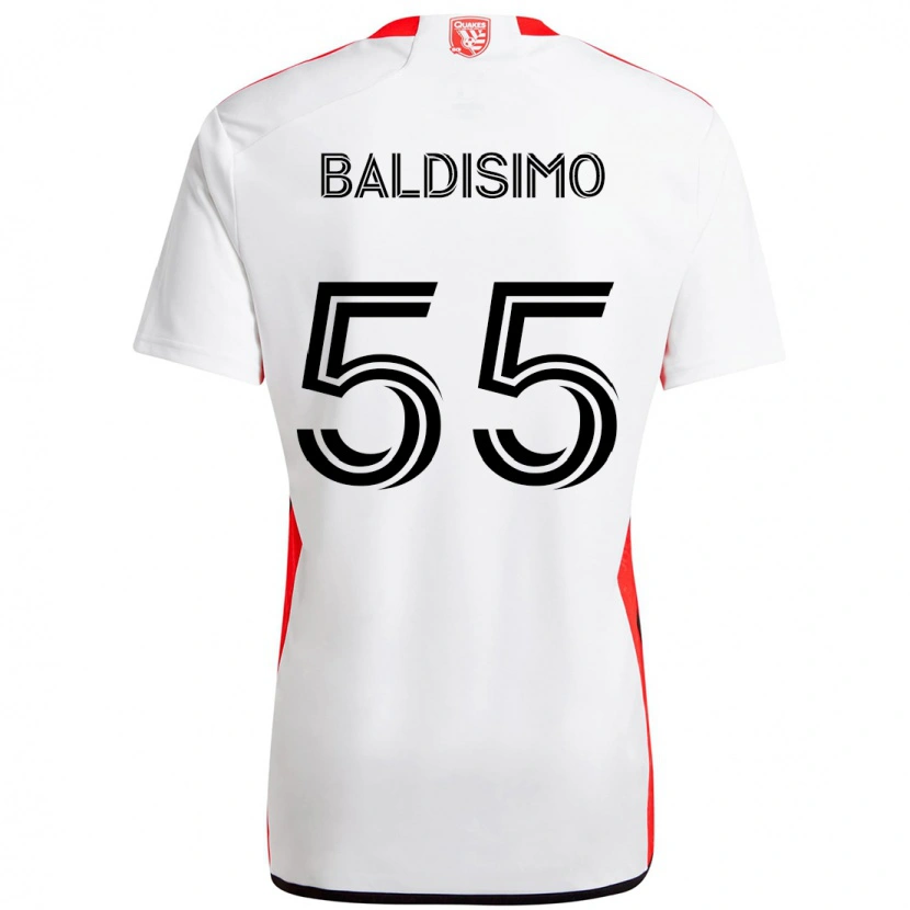 Danxen Criança Camisola Michael Baldisimo #55 Branco Vermelho Alternativa 2025/26 Camisa Brasil