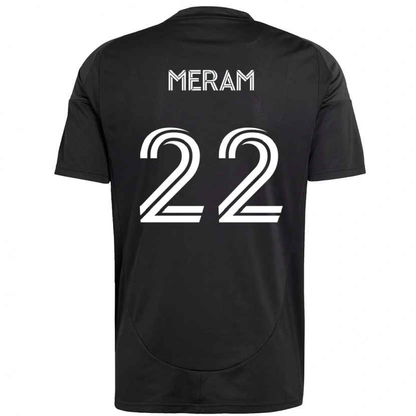 Danxen Criança Camisola Justin Meram #22 Preto Branco Alternativa 2025/26 Camisa Brasil