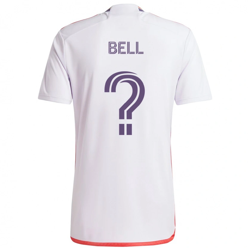 Danxen Criança Camisola Dominic Bell #0 Branco Roxo Alternativa 2025/26 Camisa Brasil