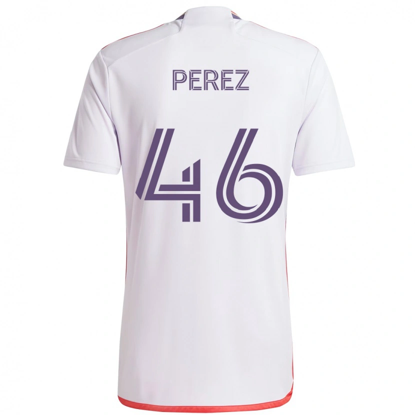 Danxen Criança Camisola Franco Pérez #46 Branco Roxo Alternativa 2025/26 Camisa Brasil