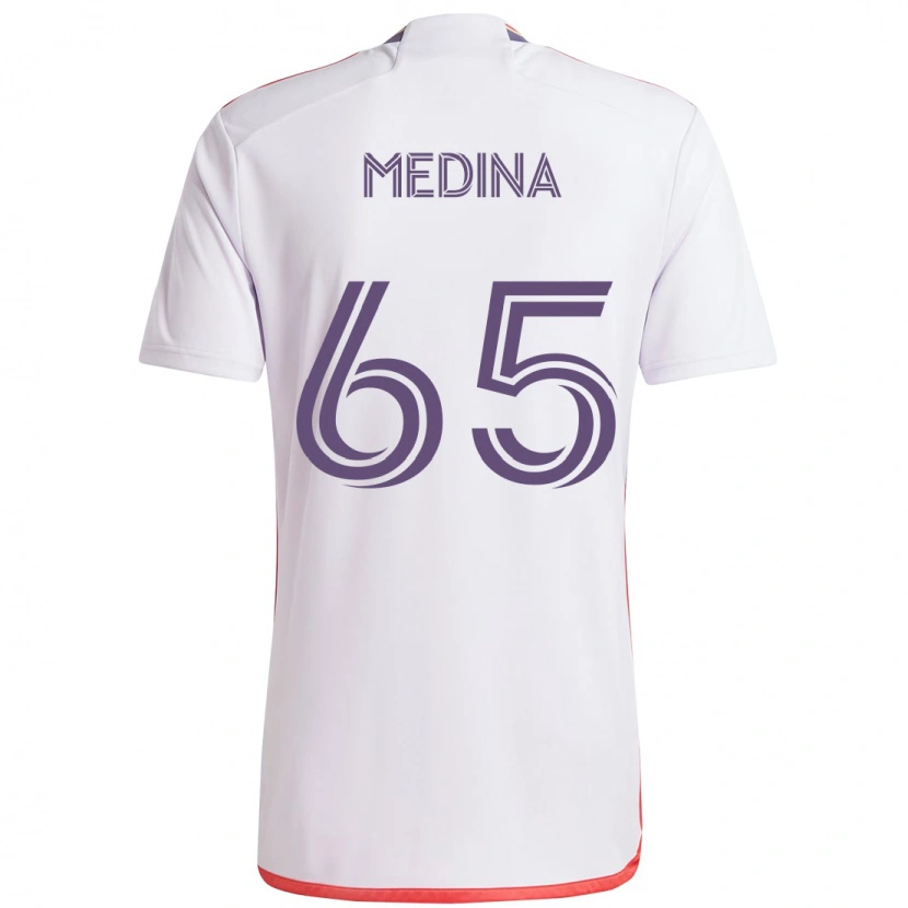 Danxen Criança Camisola Cristian Medina #65 Branco Roxo Alternativa 2025/26 Camisa Brasil