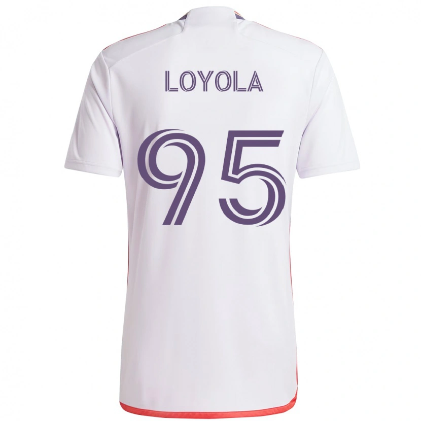 Danxen Criança Camisola Favian Loyola #95 Branco Roxo Alternativa 2025/26 Camisa Brasil