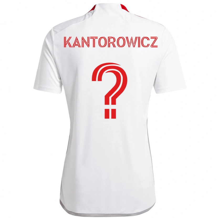 Danxen Criança Camisola Dominic Kantorowicz #0 Branco Vermelho Alternativa 2025/26 Camisa Brasil