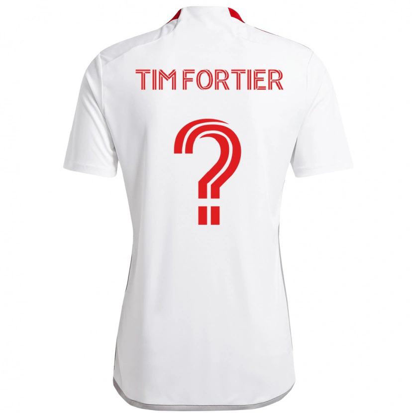 Danxen Criança Camisola Tim Fortier #0 Branco Vermelho Alternativa 2025/26 Camisa Brasil