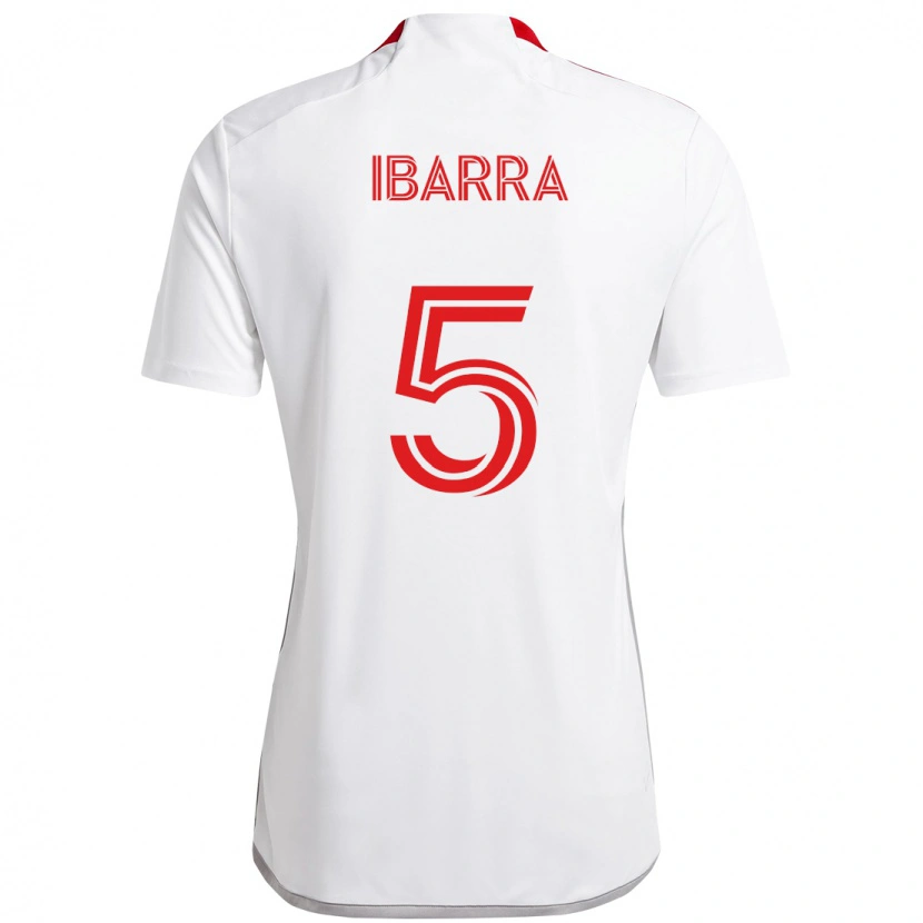 Danxen Criança Camisola Franco Ibarra #5 Branco Vermelho Alternativa 2025/26 Camisa Brasil